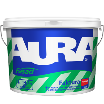 картинка Фасадная фактурная краска с армирующими волокнами "AURA Fasad Faktura" от магазина Тендент