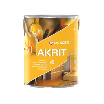 картинка Краска акрилатная глубокоматовая интерьерная моющаяся "Eskaro Akrit-4" от магазина Тендент