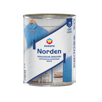 картинка Эмаль акриловая, полуглянцевая "Eskaro Norden 70" от магазина Тендент